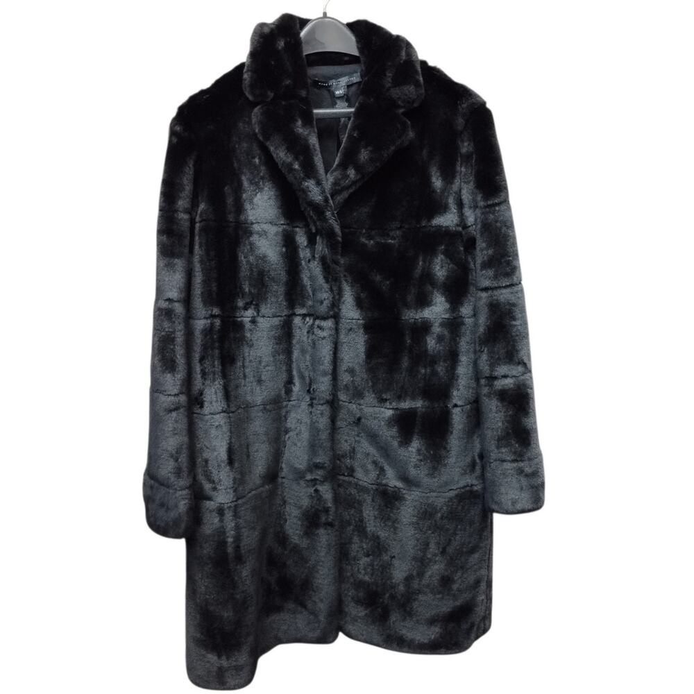 Marc By Marc Jacobs Womens Faux Fur Long Coat XS S Career Event Occasion Glam